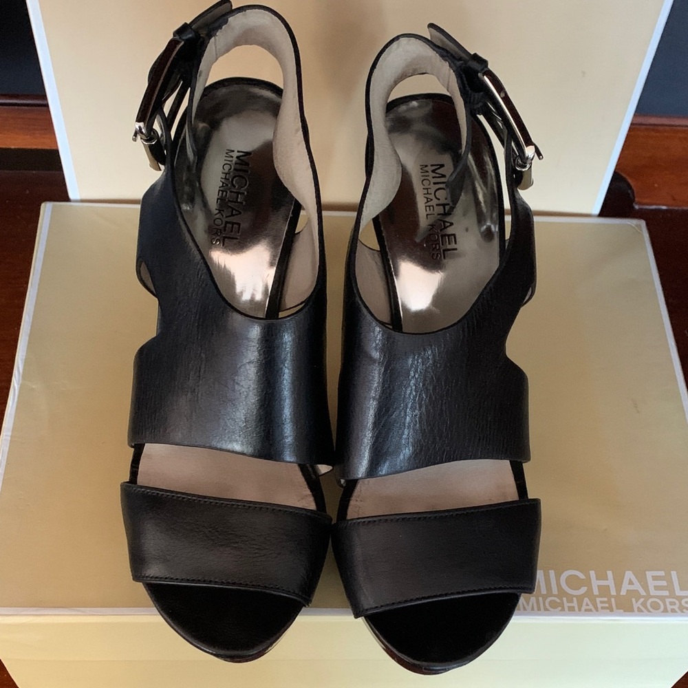 Michael Kors Black Leather Heels